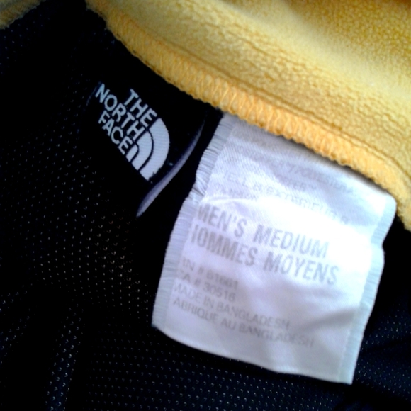 VTG The North Face Gore-Tex Windstopper Vest Yellow Zip Up Pockets Mens M fleece - Picture 2 of 8
